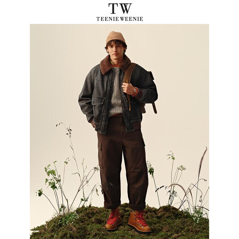 Teenie Weenie Men's Retro Letter Embossed Workwear Jacket