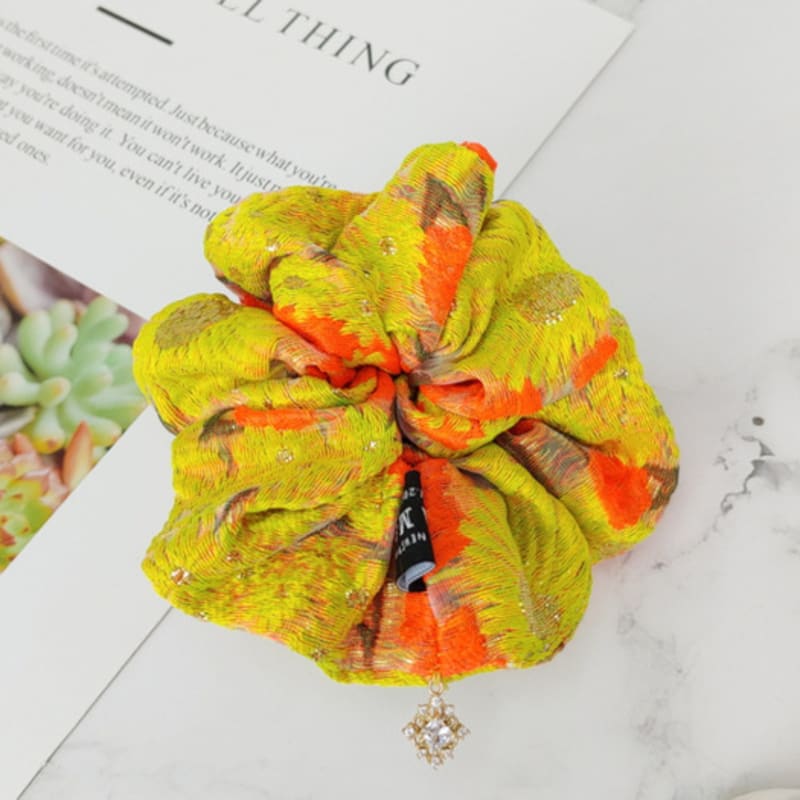 MAIA Two-Tone Jacquard Gopchang Shushu Hair Band - Yellow