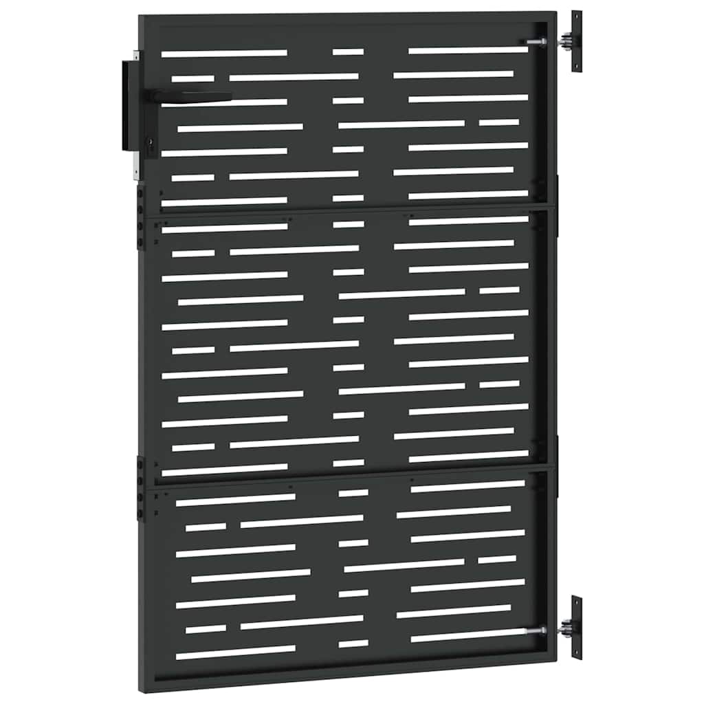 Garden Gate Black 85 X 125 Cm Powder Coated Steel