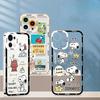 Niedliche Snoopy Handyhülle für iPhone 15 Pro Max 11 12 13 14 Pro Max 6 6S 7 8 Plus 12 Mini XS XR SE 2 3 Klar Transparent Weiche Hülle