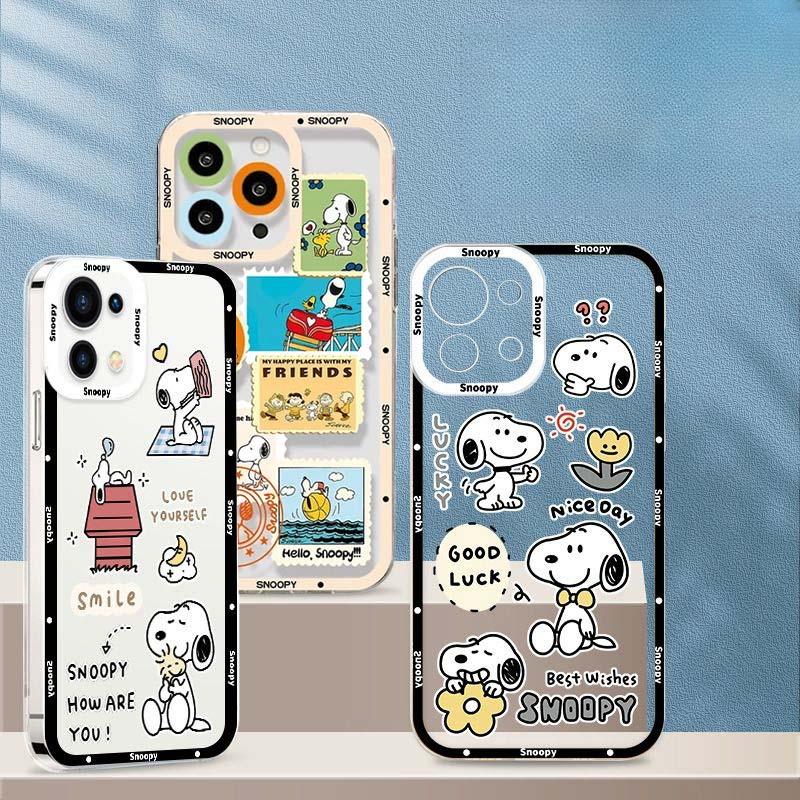 Kaufe Niedliche Snoopy Handyhlle fr iPhone 15 Pro Max 11 12 13 14 Pro Max  6 6S 7 8 Plus 12 Mini XS XR SE 2 3 Klar Transparent Weiche Hlle zum Preis  ab 9.93 | Joom