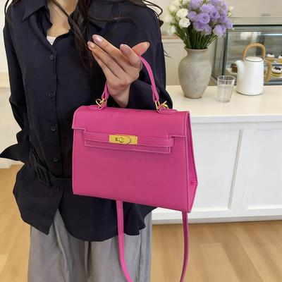 Tasche Damen neue modische leichte Luxus tragbare Kelly kleine quadratische Tasche mit exquisiter Textur Pendler Umhängetasche