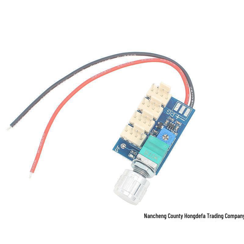 DC12V Manual PWM Fan Speed Controller with Switch, 4-Wire, Noise Reduction, 3A