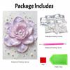 Handmade Framed Pearl Bead Painting Kit Elegant Pastel Camellia Flower 3D Shiny Canvas Art Ready to Display Home Decor Birthday Gift Idea