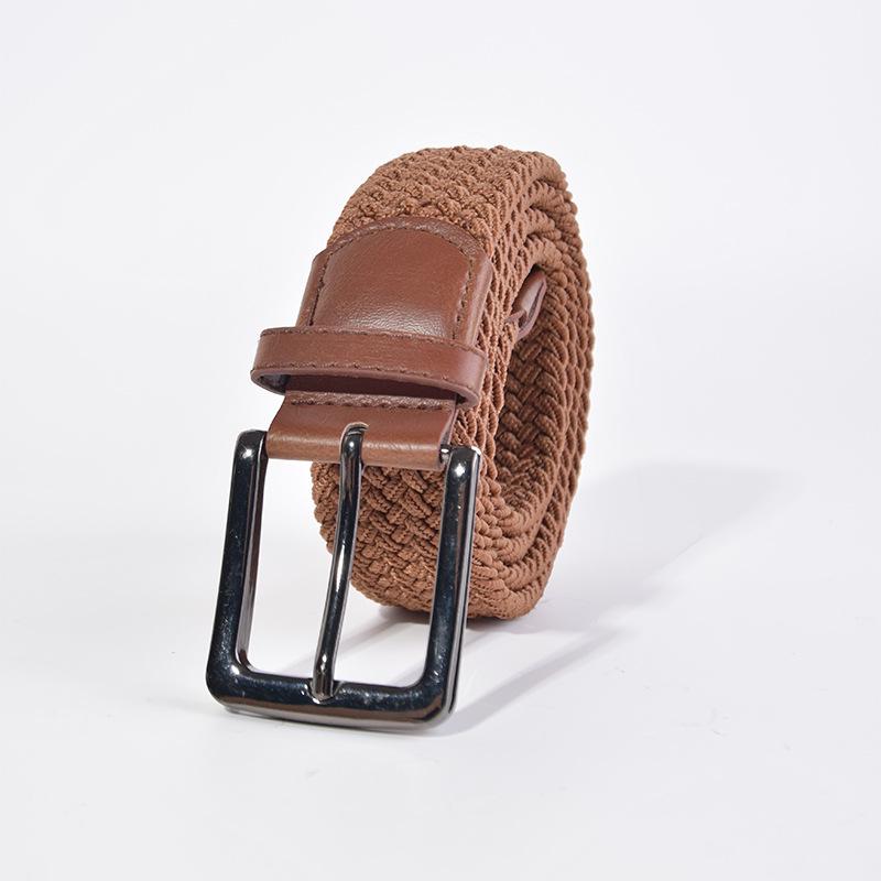 Korean Style Elastic Woven Canvas Belt for Men and Women - Casual and Versatile