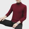 Men's Slim Fit Black Knit Half Turtleneck Sweater