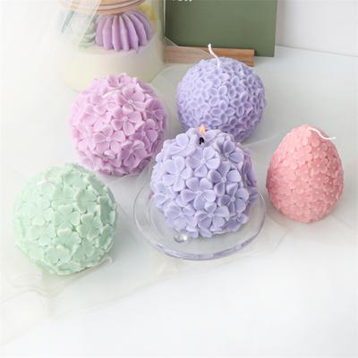 Flower Ball Silicone Candle Molds Aromatherapy Crafts Candles Spherical Flower Relief Resin Mold for Handmade Wedding Souvenirs