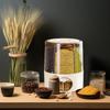 Rice Dispenser Rotatable Rice Bucket Food-grade Airtight Barrel with Dividers Anti-Gnat Anti-Moisture for Pantry Restaurant