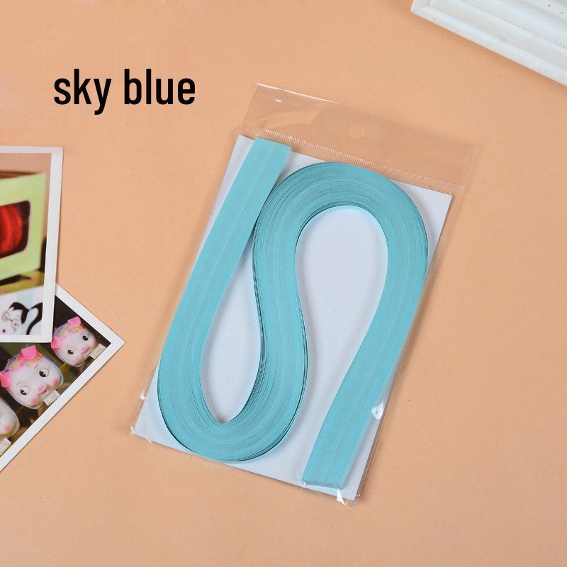 10mm Wide Monochromatic Quilling Strips - 120 Handcrafted Paper Strips, 53cm Long for Quilling Art