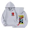 Kids Loose Fit Long Sleeve -Lined Pullover Hoodie with Graphic Print