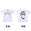 REVENGE Gothic Font TShirt with Red Skull Back Print Black Streetwear Tee for Unisex Women 3D Graphic Top Punk Style 1067
