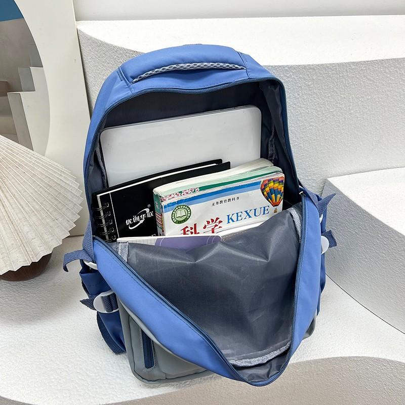 New middle school girls double shoulder schoolbag ins Fengsen Korean version large capacity high value fashion backpack