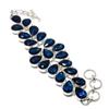 Iolite Pear Shape Gemstone Bracelet Awesome Adjustable Link Handmade Jewelry 8"