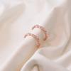 Dieuamour 14K Gold Pin Amante Crystal Ban-Ring Earrings