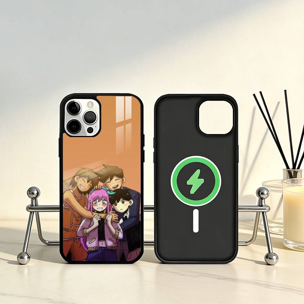 O-Omori Game Phone Case For iPhone17,16,15,14,13,12,11 Plus,Pro Max Magnetic For Magsafe Wireless Charging