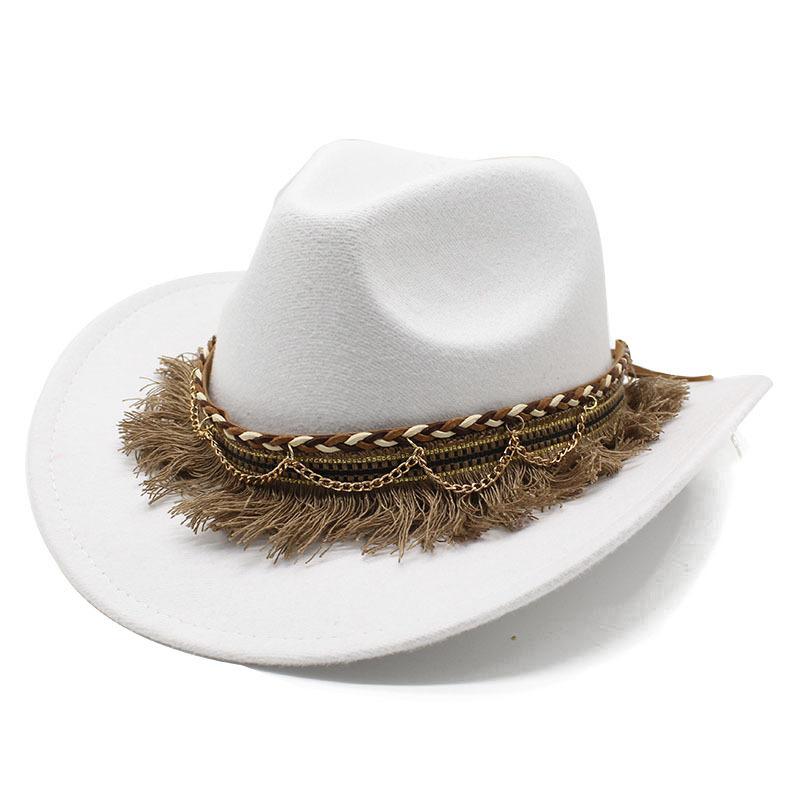 Vintage Western Cowboy Hat Cowboy Hat Felt Hat Wool Top Hat Ethnic Style Hat Vintage Jazz Hat