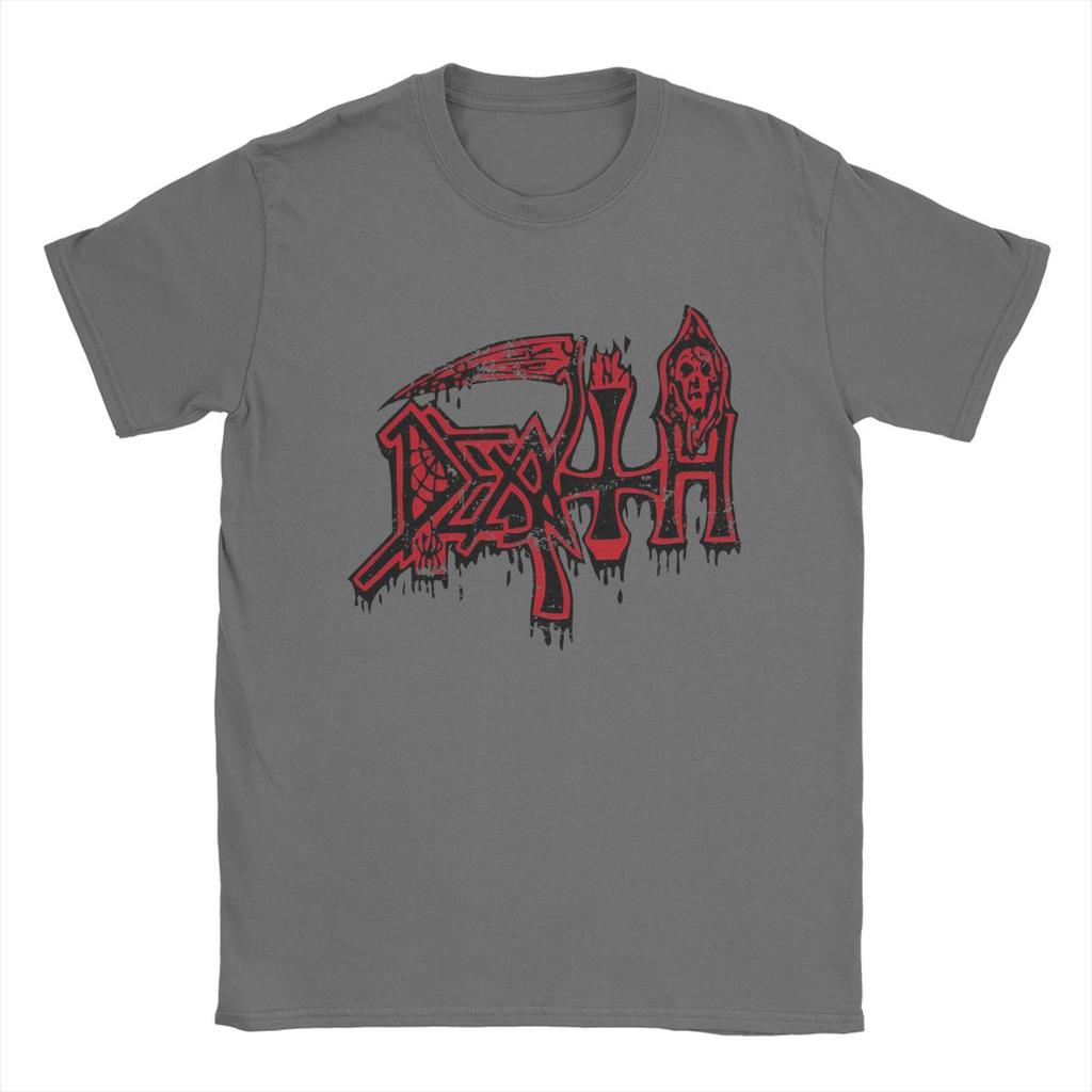 Death Band T-Shirt für Herren Lässig 100% Baumwolle T-Shirt Rundhalsausschnitt Kurzarm T-Shirts Bedruckte Kleidung