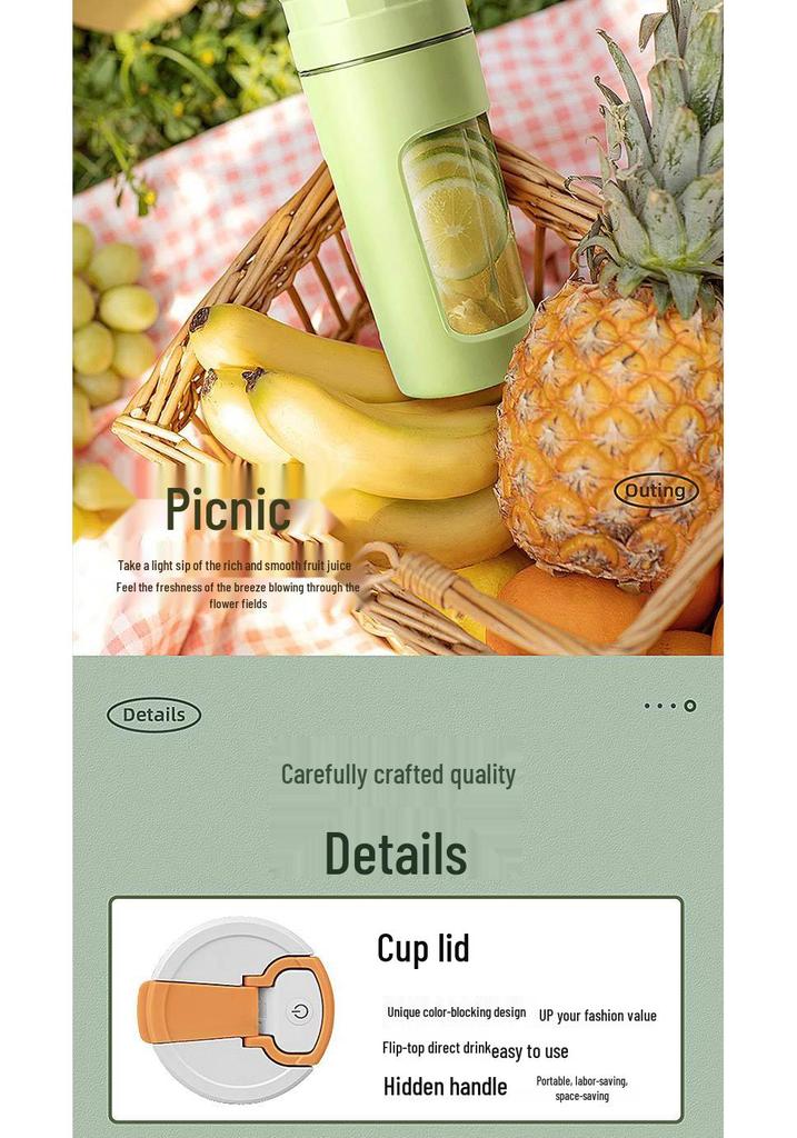 Portable Electric Juicing Cup: Automatic, Silent, Fresh Juice Maker for Home