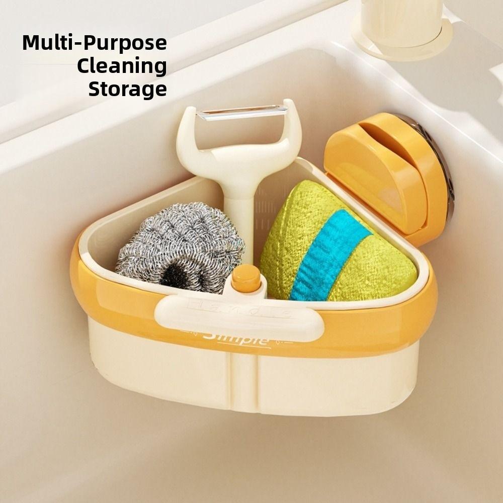 Suction Cup Kitchen Garbage Filter 2 in 1 Automatic Dumping Filter Basket  Household