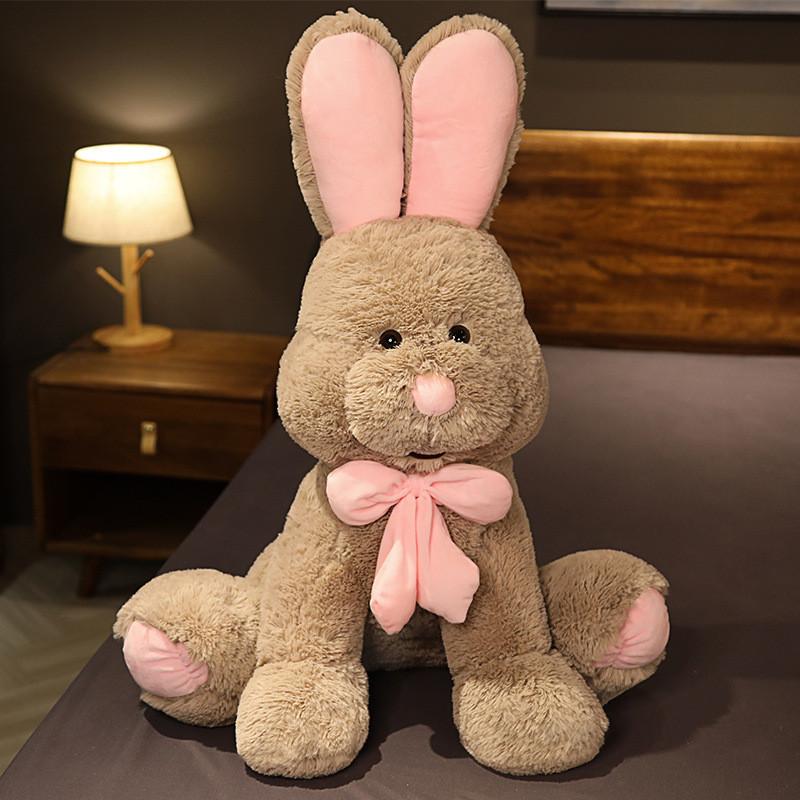 Cute Giant Plush Bunny Doll Soft Long Fur Stuffed Toy For Girls Cozy Sleep Pillow