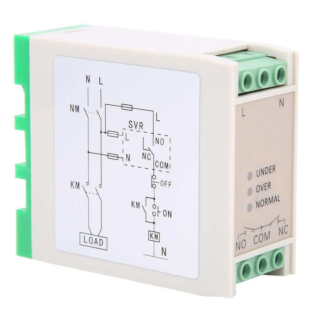 SVR220 SinglePhase Voltage Monitoring Relay 3LEDs Overvoltage Undervoltage Protection Device