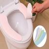 1 Pair Soft Toilet Seat Cover Washable Paste Toilet Seat Pad Bathroom Warmer Seat Lid Cover Pad Closestool Sticky Mat Villus