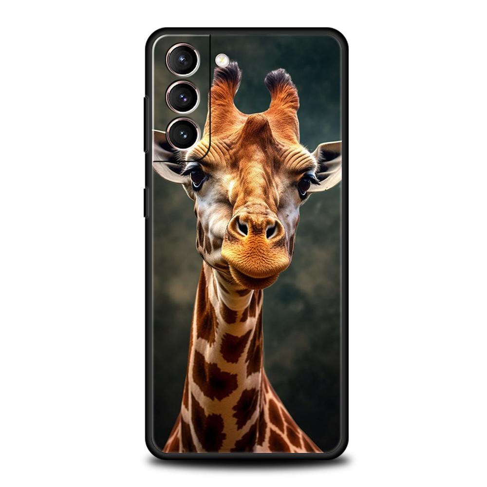 giraffe illustration Phone Case For Samsung Galaxy S25 S24 S23 S22 Ultra S20 S21 FE 5G S10 S9 Plus S10E Soft TPU Cover