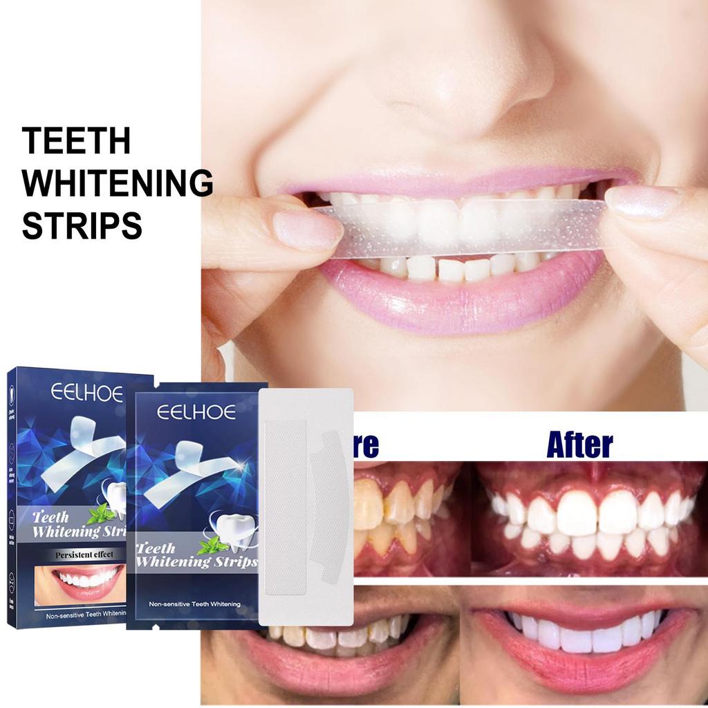 Brightening Teeth Strips, Gentle Stain Removal & Whitening, Daily Oral Care Cleansing Strips