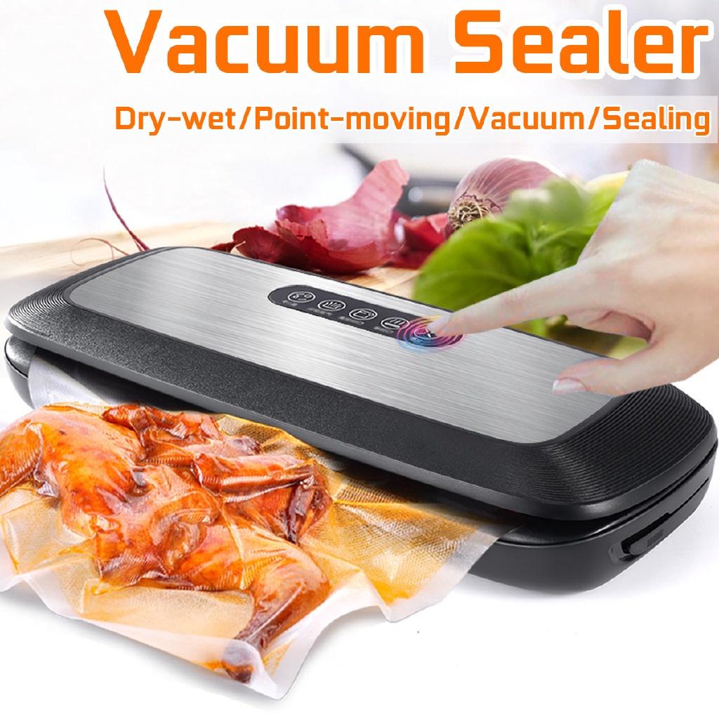 130W Fully Automatic Food Vacuum Sealer Machine For Food Saver Wet&Dry Electric Vacuum Sealer Packaging Machine +10PCS Bags