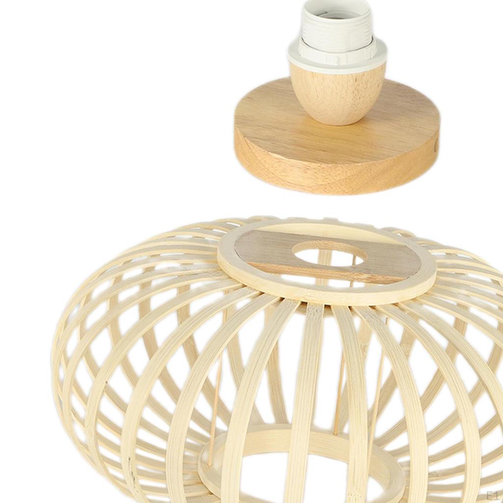 Ceiling Lamp EU Plug E27/E26 Woven Light Shade for Home Bathroom Bar