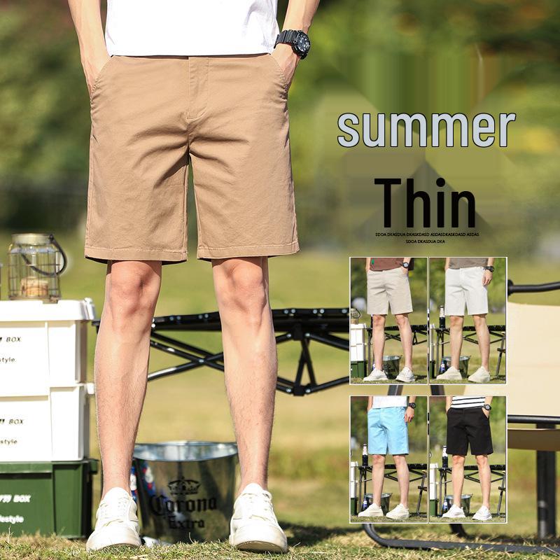 

513 Men s Summer Casual Pure Cotton Shorts: Straight Leg, Loose Fit, Breathable, Mid-Length, Five-Point Design (2025 New). 32 брудно-білий