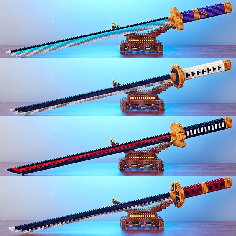 Cross-Chain Micro-Particle Sword Building Blocks Toy Set for Kids