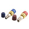2X Car A/C Air Condition Low/High R134 Quick Coupler Extension Adapters 1 X Blue Quick Coupler(With Cap)  1 X Red Quick Coupler(