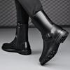 Fashion Mens Fashion Chelsea Boots  Designer Autumn Winter Shoes Cowboy Genuine Leather Boot Party Nightclub High Motorcycle Botas