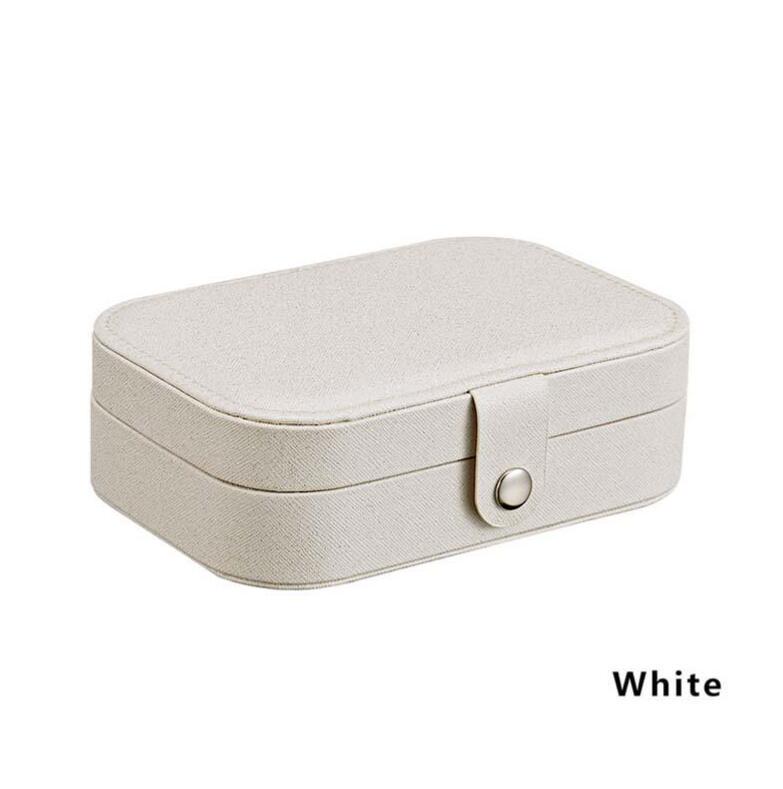 Fashion Travel Leather Jewelry Storage Box Case Holder Earring Necklace Organizer Portable