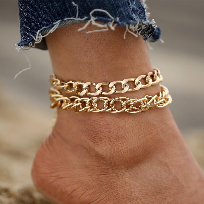 Imitation Pearl Beach Foot Chain Pendant Lucky Multi Layer Foot Chain001