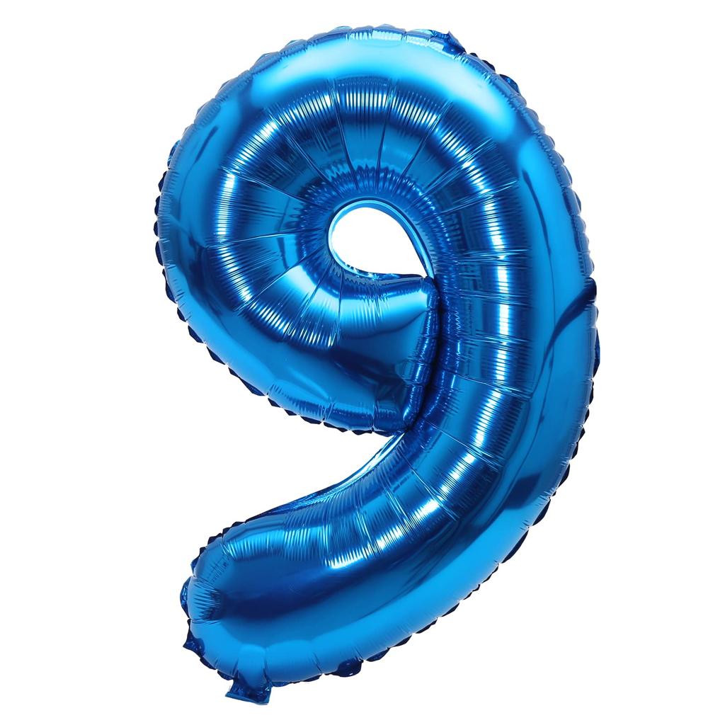 32inch Blue Number Foil Balloon 0-9 for Birthday Party Decoration Baby Shower Supplie Boy Man Toddler Baby Birthday Decoration
