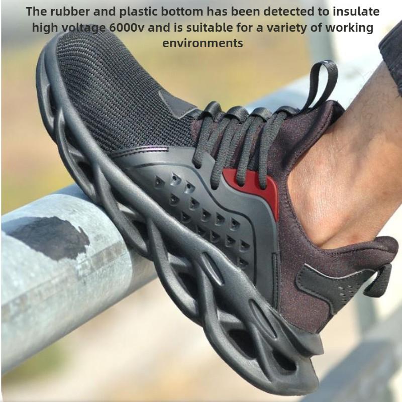 Νέα Ανδρικά Παπούτσια Ασφαλείας με Μεταλλική Μύτη Αθλητικά Εργασίας Γυναικείες Μπότες Μεγάλα Μεγέθη 36-48 Αναπνεύσιμα Παπούτσια Εξωτερικού Χώρου