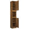 Bathroom Cabinet Smoked Oak 32 x 34 x 188.5 cm Particleboard