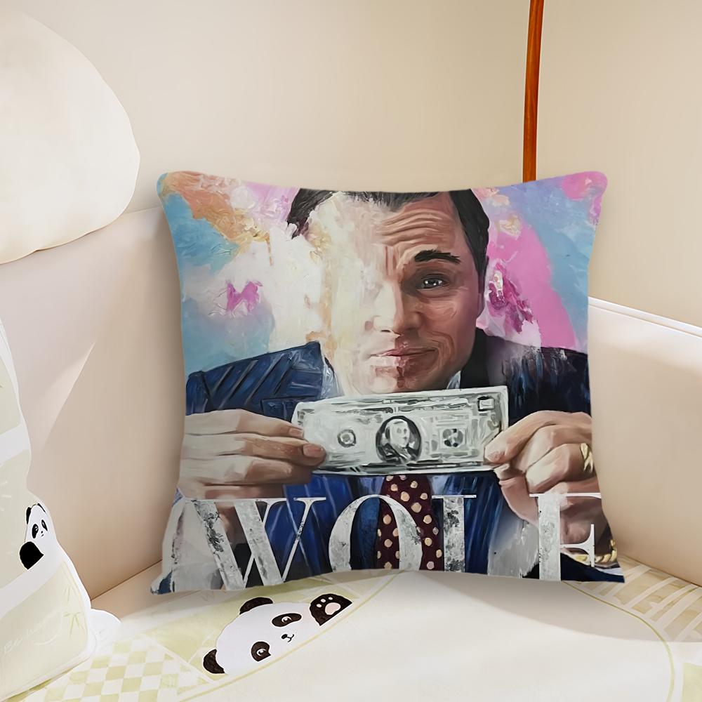 Movie WWolf Wwall Street Cushion Cover Pillow Case Plush Fabric Soft Double Sided Print Sofa Cushion Cover Throw Pillow Covers