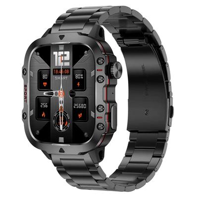 2025 New Rugged Man Black Smart Watch Men For Android Xiaomi Ios 3ATM Waterproof Sport Fitness Ai Voice Smartwatch Outdoor