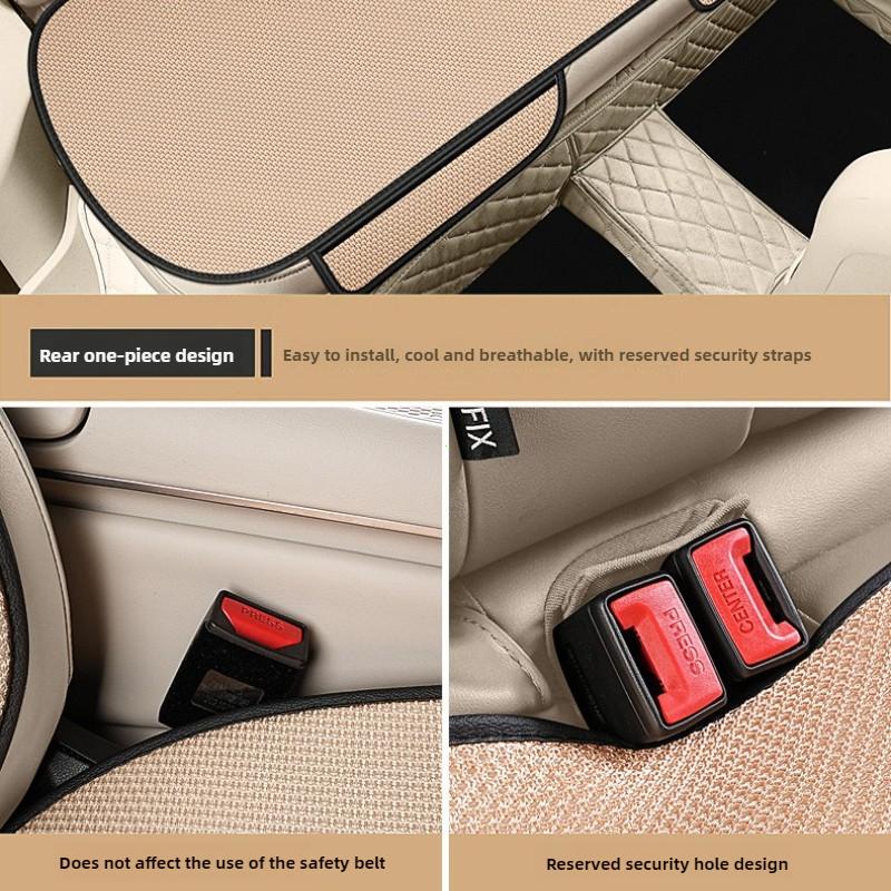 Cuscino Universale Traspirante per Sedile Posteriore Auto Antiscivolo Resistente all'Usura Monocolore Coprisedile Auto in Seta Ghiacciata