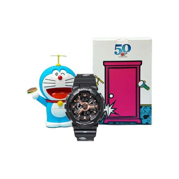 

Casio Baby-G Doraemon Girls Watch Gift Box Edition Quartz Movement Resin Strap Women watches Black BA-110RG-1APRD Black