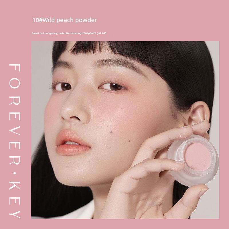 Soft Glutinous Mashed Potatoes! Foreverkey Monochrome Blusher Mud Cloud Soft Slightly Tipsy Matte Nature Expansion Color Brightening