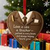 Occupational Love Heart Ornaments Heart Ornament to Honor Chef/Teacher/Builder/Firefighter for Christmas Tree Decor