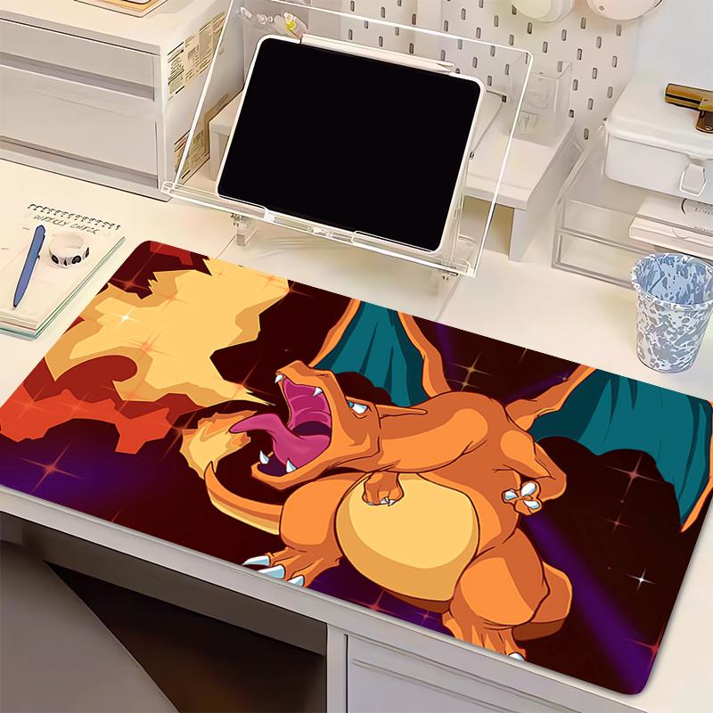 Computer Varmilo Keyboard Mouse Pad Natural Rubber Pokemon Charizard Anime Gaming Table Big Gamer Carpet Desk Mat Soft Mousepad