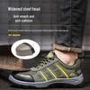 Men's Steel Toe Low-Top Safety Shoes: Anti-Smash, Anti-Puncture, Breathable, Wear-Resistant for Construction Sites.