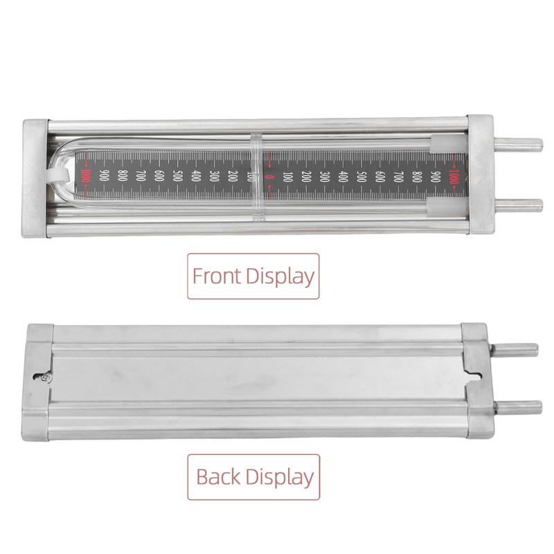 U-Shaped Pressure Gauge ±1000Pa Water Column Manometer For Gas Pipe Vacuum Tester Indoor Use Pressure Indicator Tool