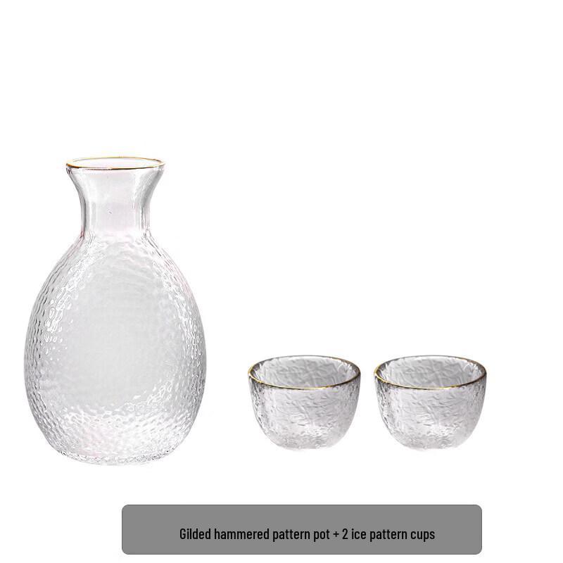 Japanese Handmade Hammered Glass Sake & Liquor Cups