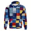 Plaid Patchwork Print Hoodie Men's Casual Daily Clothing Oversized Hooded Coat 3d Print Harajuku Street 2026 Fashion Hoodies
